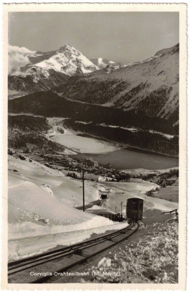 Ansichtskarten: St. Moritz - Standseilbahn Corviglia – Gebraucht aus Binningen von Mountainrider
