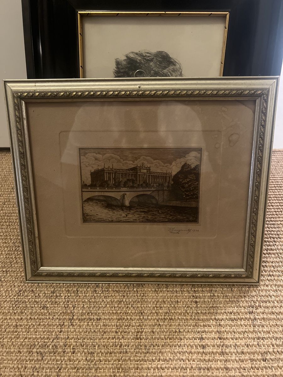 Dipinti: Framed Etching - D. Langworth, 1932 – Usato da Zürich venduto da ralph__