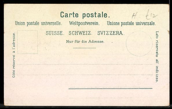 Ansichtskarten: Litho Interlaken, Bergpanorama mit Hotel – Gebraucht aus Berlin von bartko-reher 1