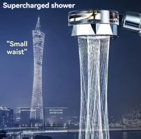 Duschkopf mit Turbo Boost, Wasserspar Duschbrause