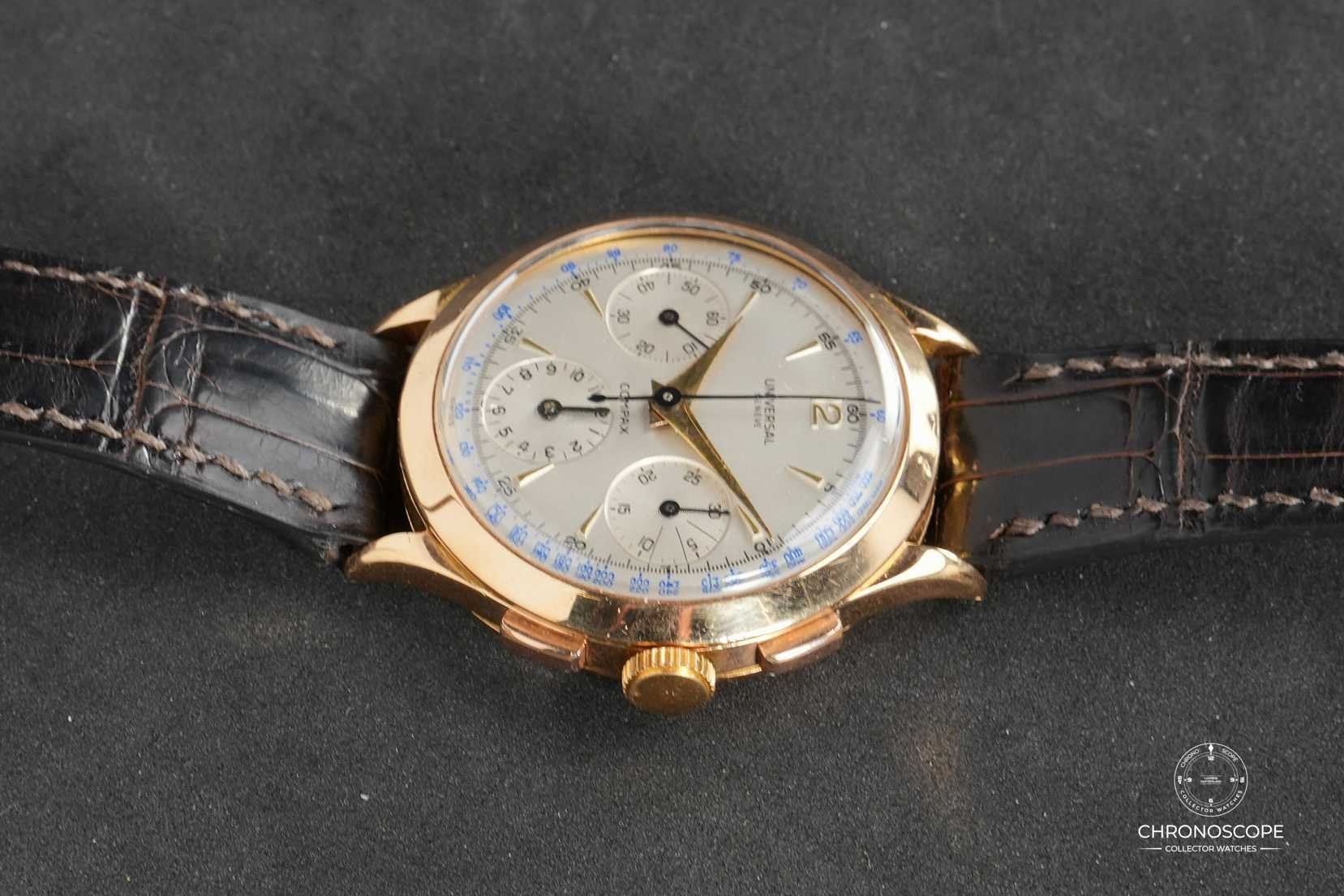 Universal Genève Orologi: 18k Yellow Gold Universal Genève Compax Reference 12491 – Usato da Luzern venduto da ChronoScope6004 2