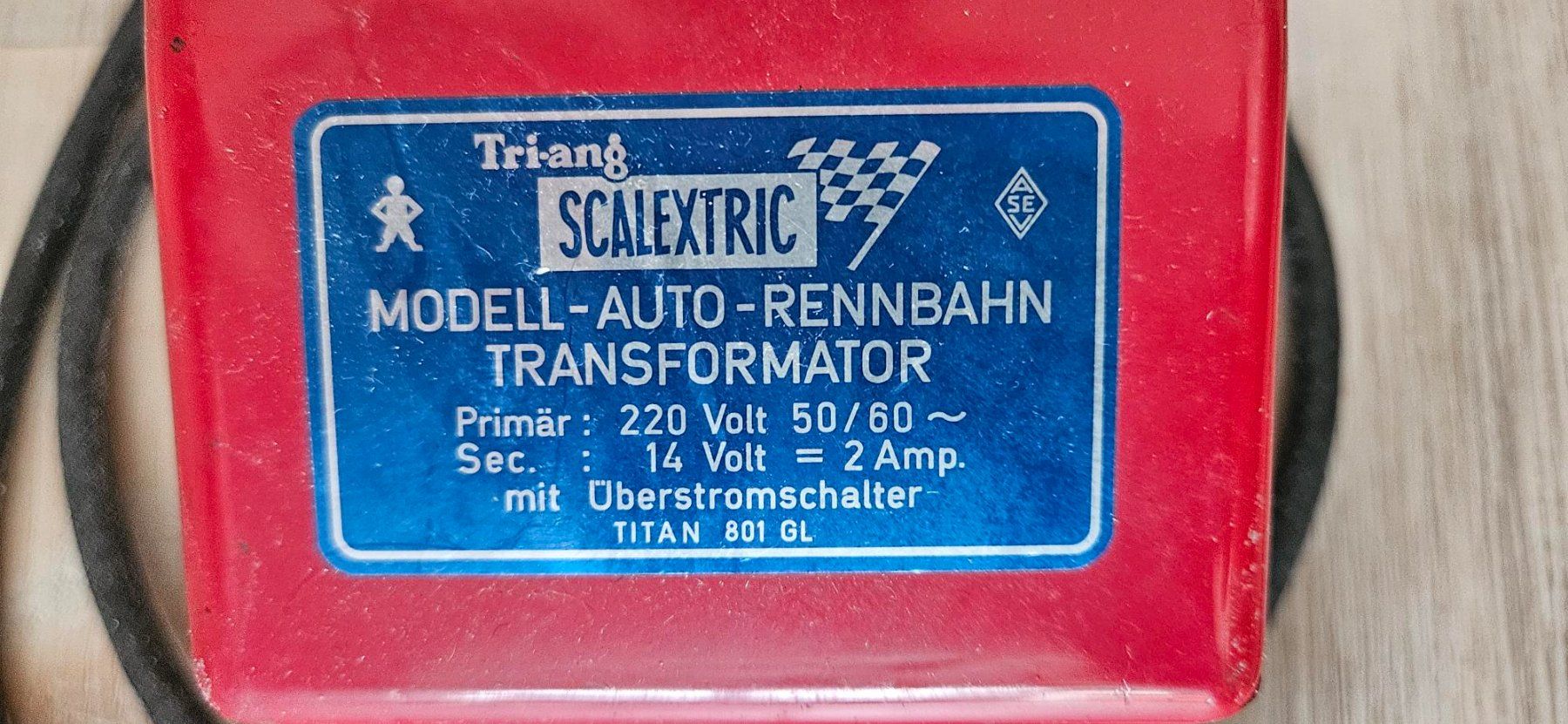 Piste: Antiker Scalextric Transformator TITAN801GL ca.1960er – Usato da Bergdietikon venduto da erronula 2