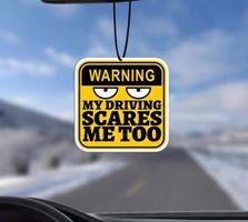 Autoduft Warning My Driving Scares Me Too Lustiger Duftbaum