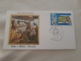 Rare! Souvenir philatélique Visite Papale Mérida Venezuela