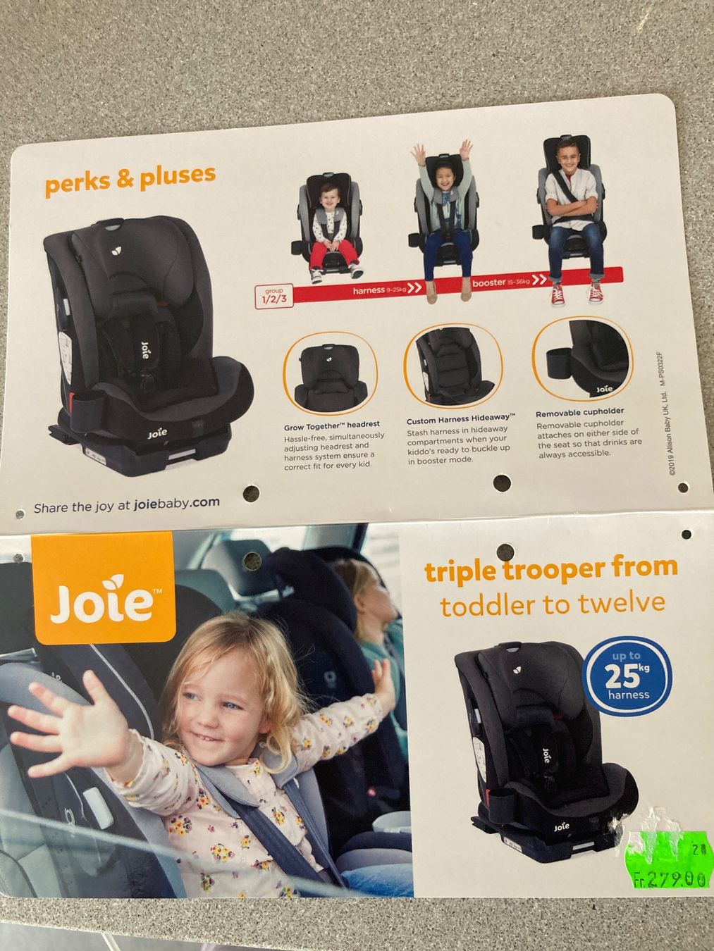Joie Sièges auto: Autositz – D'occasion à Flawil par rcs_8srv 3