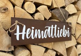 Edelrost Schild „Heimatliebi“