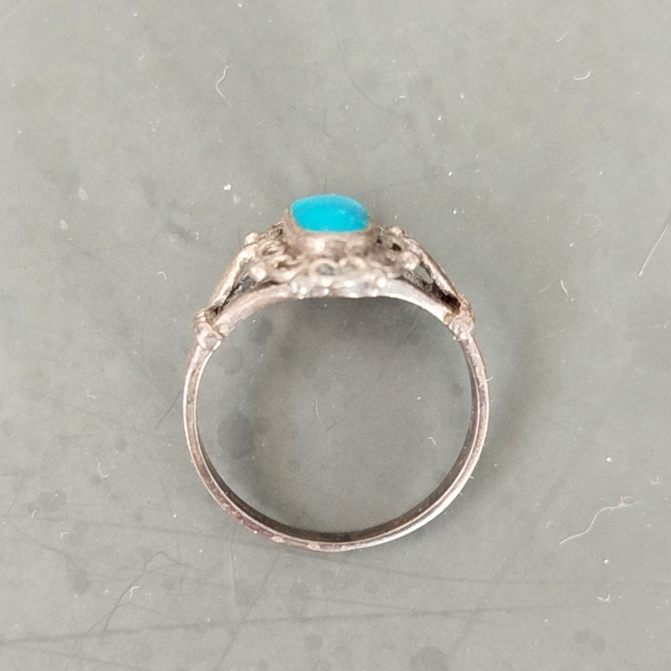 Ringe: Vintage Silberring mit Türkis, Gr. 48 – Gebraucht aus Muhen von Monadh 1