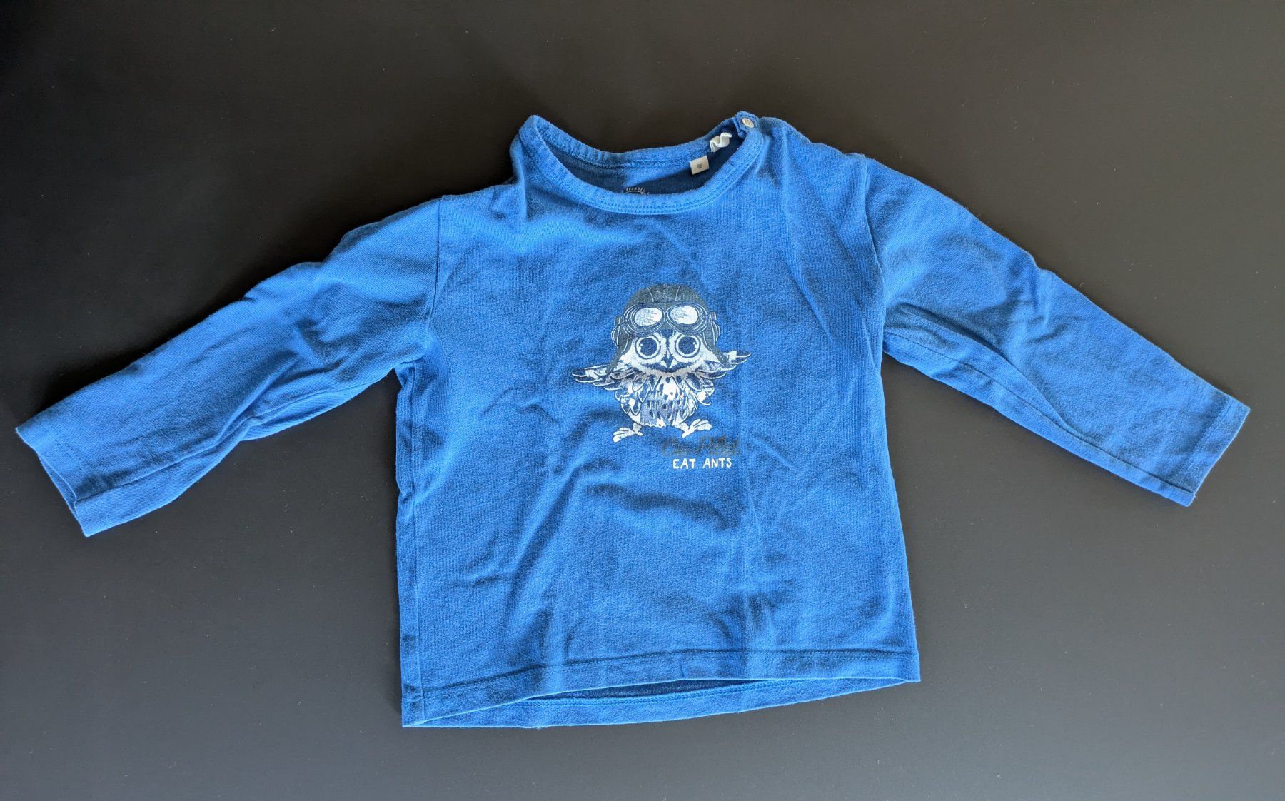 Pullover & Sweatshirts: Langarmshirt Eule Co-Pilot v. Eat Ants by Sanetta, Grösse 86 – Gebraucht aus Kölliken von mic_9n9d