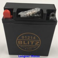 Blitz 1214 Motorrad Gel Batterie 6V 12AH BMW R26 R27 Heinkel