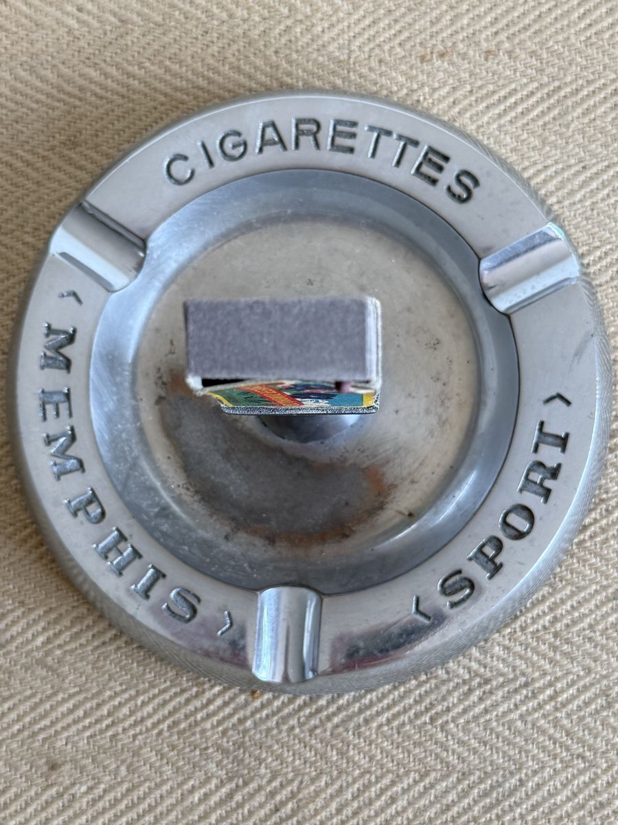 Portacenere: Vintage SULZER Aschenbecher MEMPHIS CIGARETTES – Usato da Konolfingen venduto da petzipetz 1