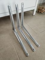 3 Wandkonsolen Metall silberfarben