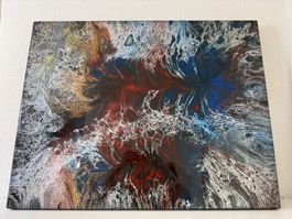 Bild Malerei Fluid Art Acryl-Gießtechnik 70*90