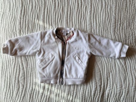Burberry Sweat Zippé Bébé Blanc Tartan 3M / 60cm
