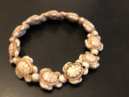 Elastische Arm-Kette mit Schildkröten, neu, Länge ca. 19 cm