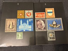Zwei Briefmarken Fachbücher Schweiz Band 1&2