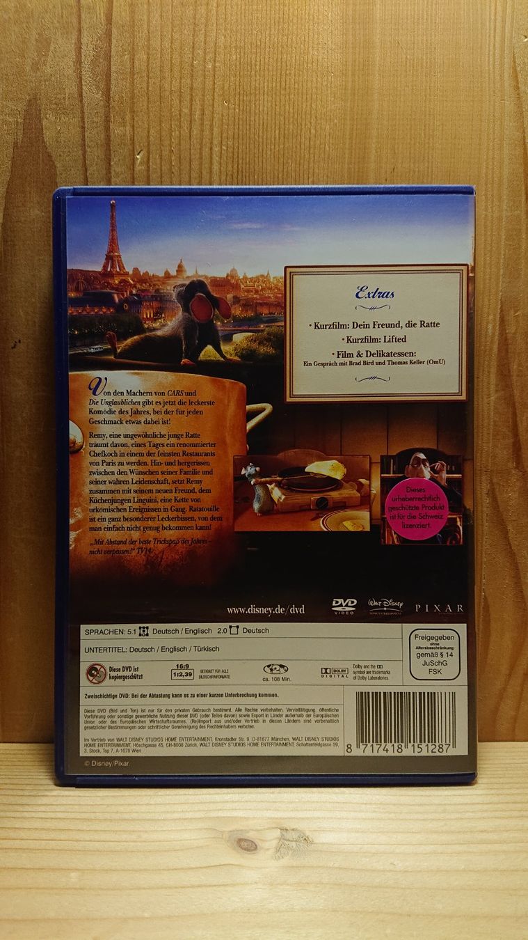 Tutti i DVDs: RATATOUILLE DVD Disney – Usato da Wilderswil venduto da Exebub 1