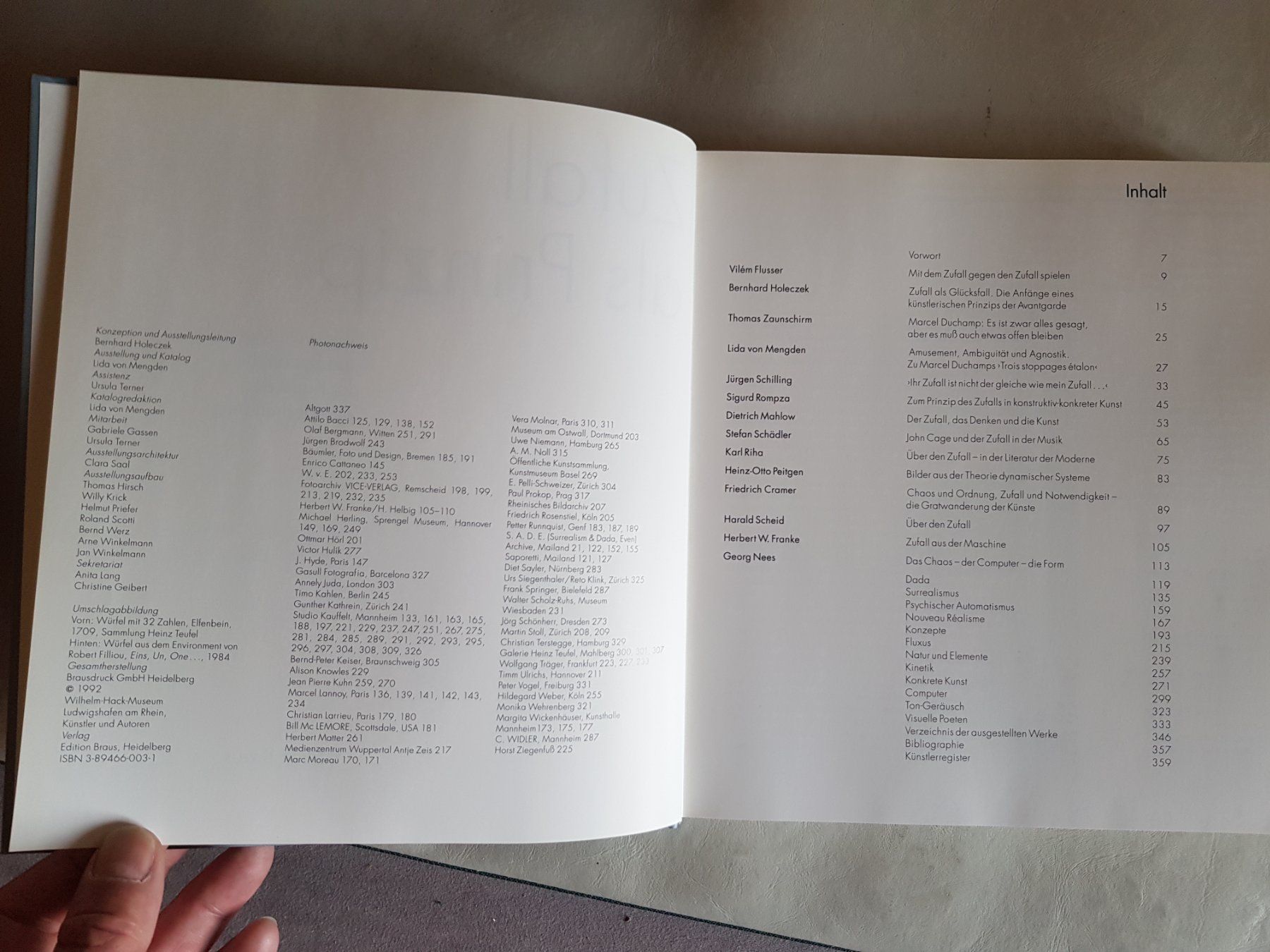 Libri: Buch Zufall als Prinzip - Edition Braus -1992 – Usato da Walterswil BE venduto da Lonitti 3