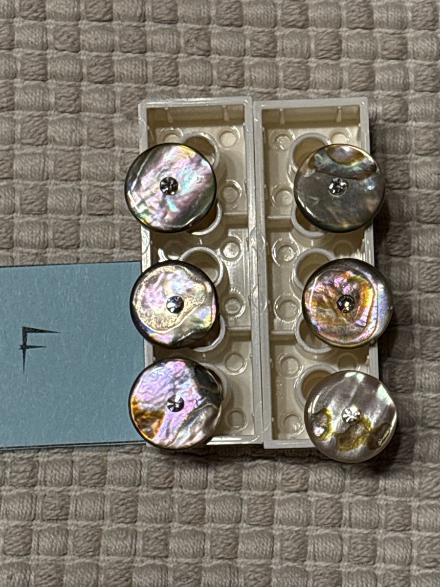 Bottoni: 6 Perlmutt Knöpfe mit Strass / 11 mm – Nuovo (secondo la descrizione) da Rümlang venduto da BoutiqueMonique16