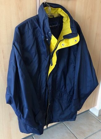 Veste imperméable McForsum, marine et jaune doublée taille L