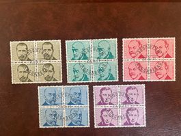 1971 Porträtmarken II 4erblock ET-Stempel