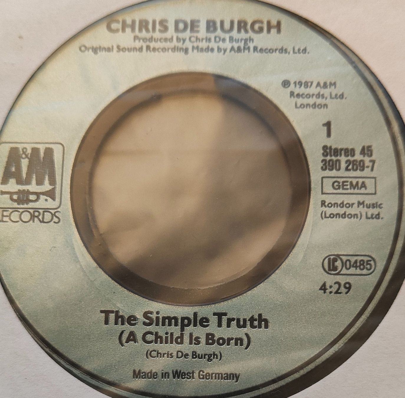Dischi in vinile: Vinyl Single Chris De Burgh - The Simple Truth – Usato da Langenthal venduto da Modo39
