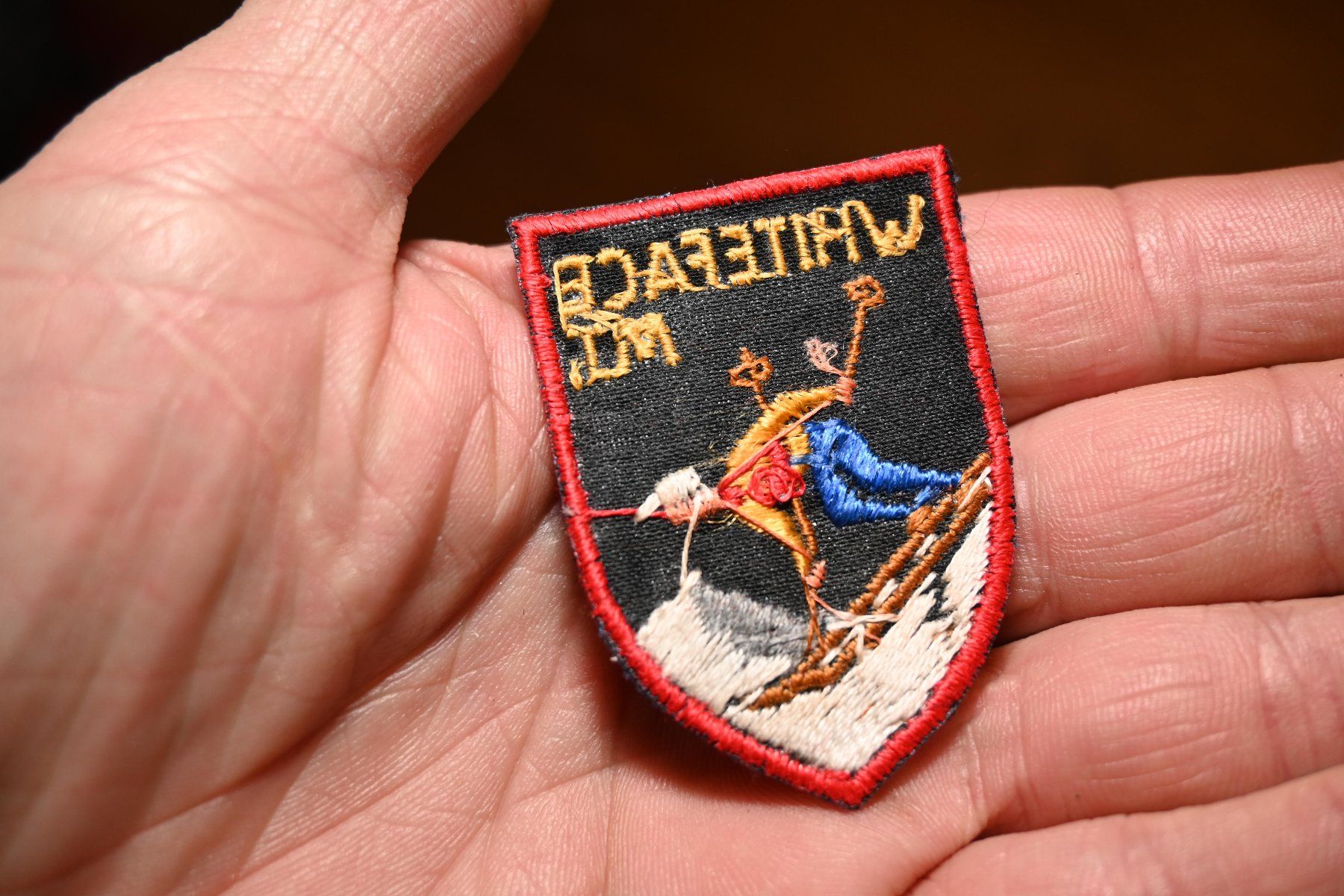 Toppe: VINTAGE Badge WHITEFACE M.T. klein – Usato da Pfaffhausen venduto da mono_rec 2