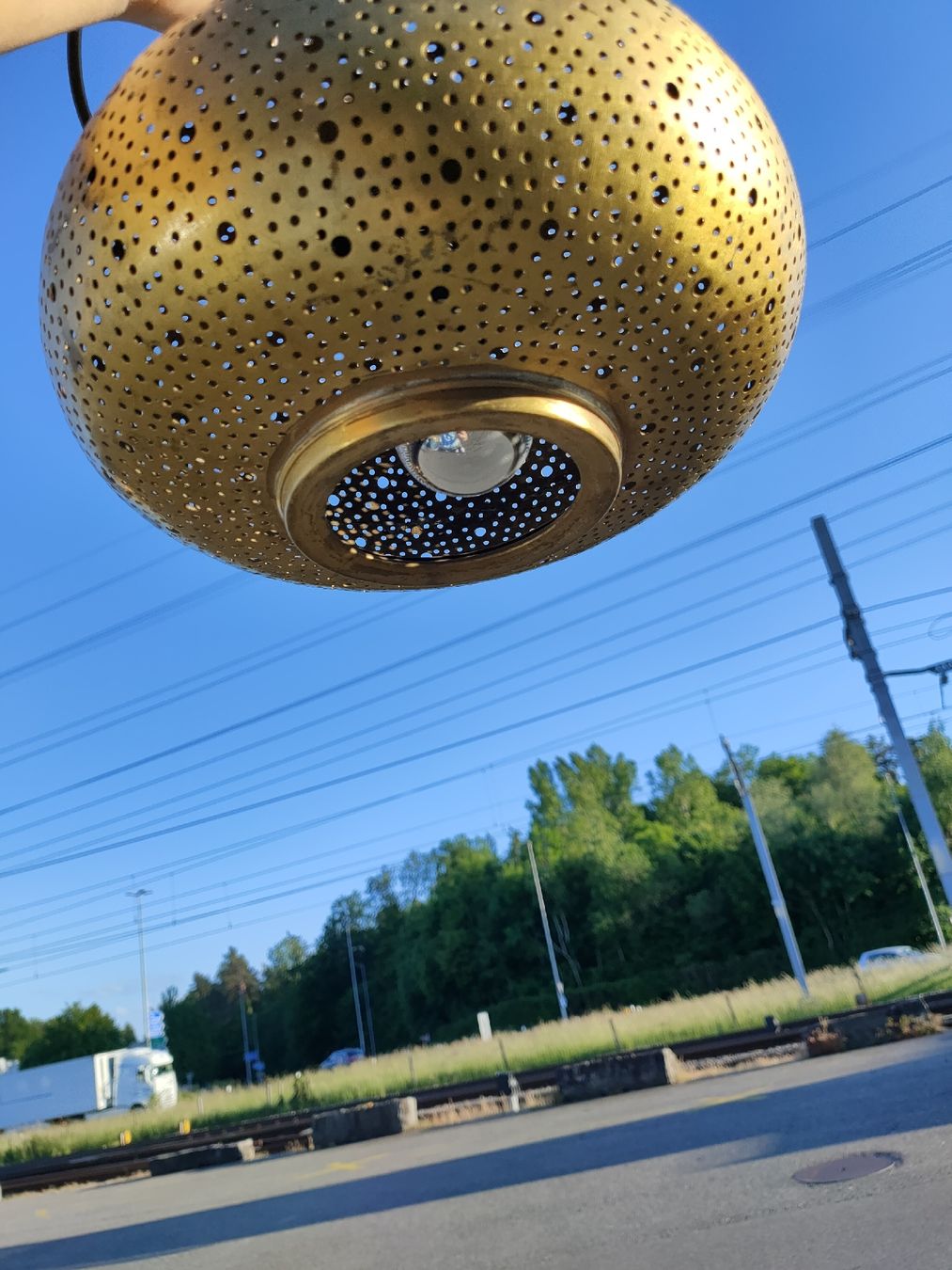 Lampade: Messing Hängelampe orientalisch, Durchmesser ca. 25 cm – Usato da Kreuzlingen venduto da Annig-56 2