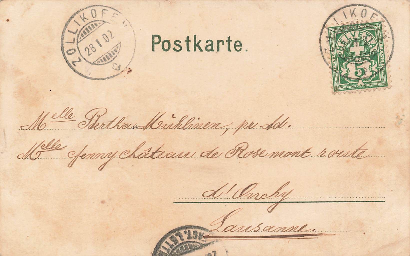 Cartoline postali: Zollikofen edelweiss – Usato da Biasca venduto da Blenio71 1