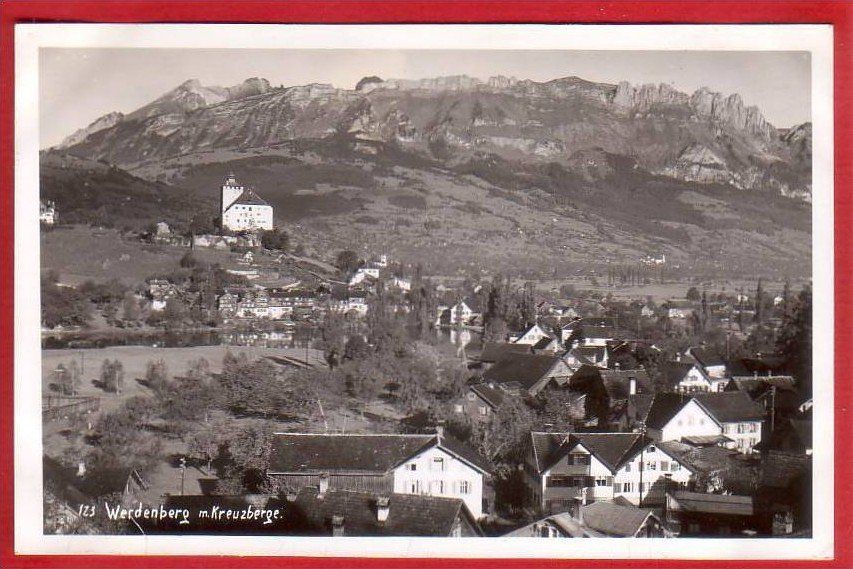 Ansichtskarten: WERDENBERG MIT KREUZBERGE – Gebraucht aus Grüningen von Kartenlaube