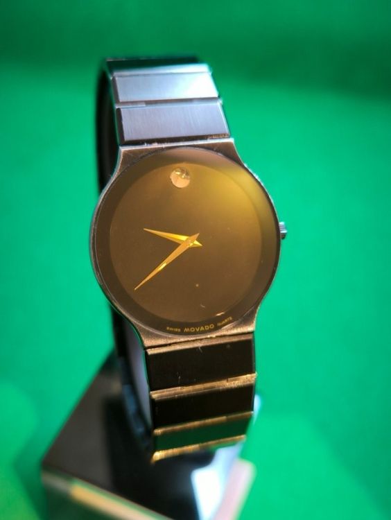 Movado Museum, fullsize, Black, Vintage, läuft perfekt Kaufen auf Ricardo