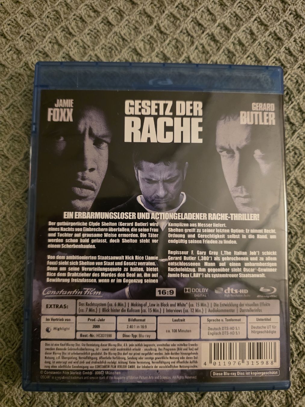 Alle DVDs: Gesetz der Rache - Blu-ray – Gebraucht aus Ellikon a d Thur von razzorblog 1