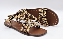 Sandalen mit Tigerprint und Nieten, Grösse 40, Top Zustand!