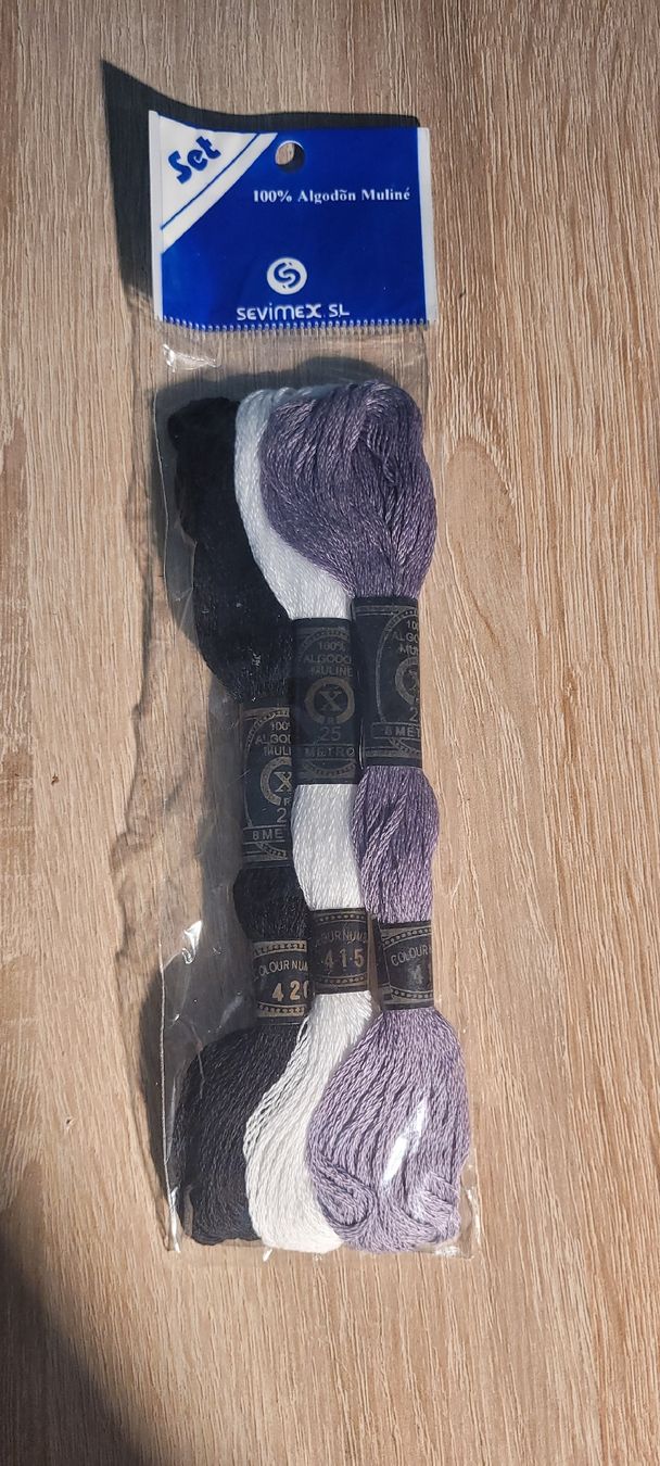 Cordicelle & Fili: 1x 3-er set 100% Baumwollgarn Stickgarn – Nuovo e nell'imballaggio originale da Zürich venduto da Vdc1984 1