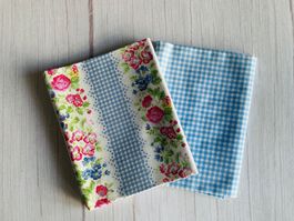2 Fat quarter/Coupons patchwork & couture - Ivy Blue
