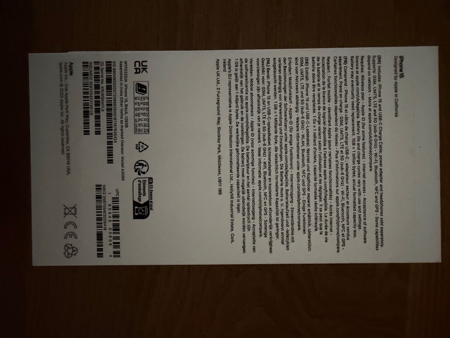 Apple Portables: iPhone 15 Black 128GB with box – D'occasion à Bern par the_tdn8 2