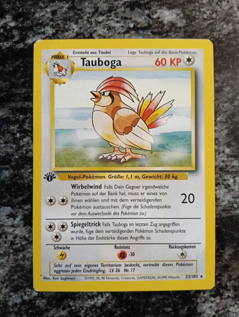 Pokémon Carte collezionabili:  Base Set Tauboga  1 Edition  – Usato da LEUZIGEN venduto da mic_sdh5