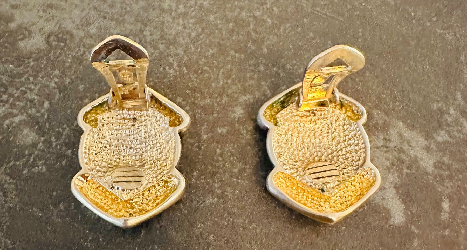 Orecchini pendenti & Orecchini a lobo: Boucle d’oreille vintage plaqué or – Usato da Nyon venduto da stylevintage79 2