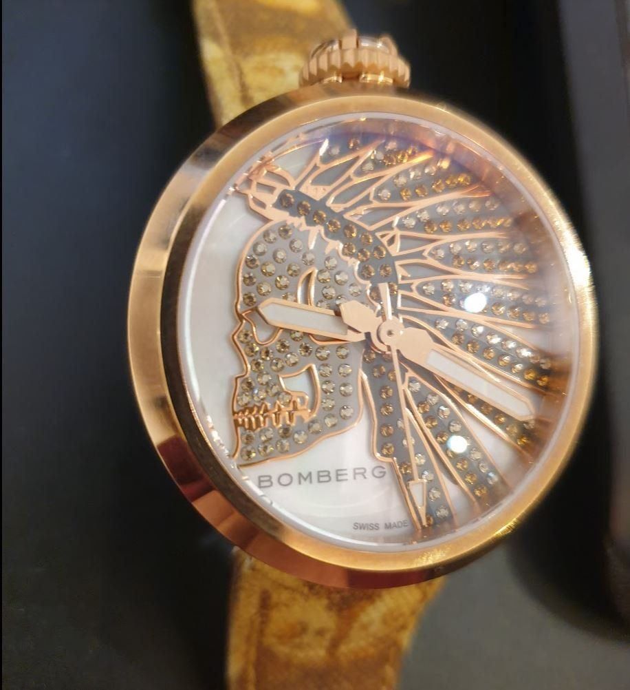 Bomberg Orologi: Bomberg 1968 Indian Skull Brown Lady – Nuovo (secondo la descrizione) da Chabrey venduto da Horology 5