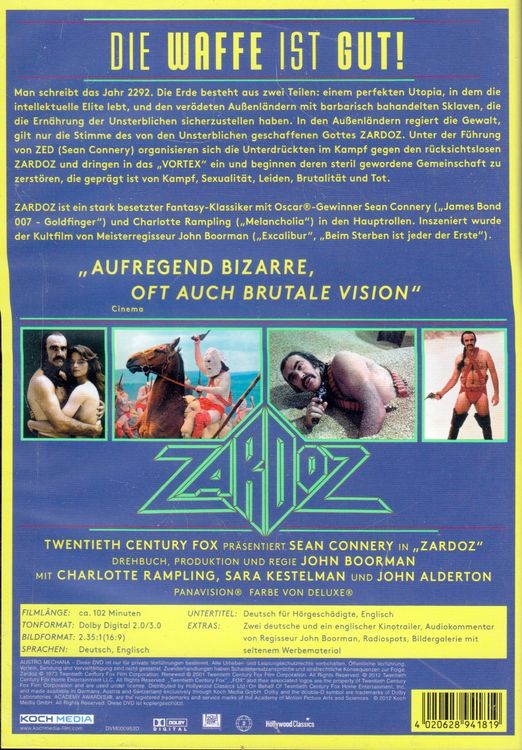 DVD: Zardoz (mit Sean Connery, Charlotte Rampling) | Kaufen auf Ricardo