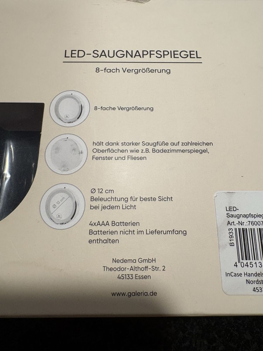 Specchi: Saugnapfspiegel – Nuovo (secondo la descrizione) da Zürich venduto da janasza 3
