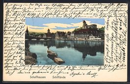 AK Schaffhausen, Schifflände, 1912
