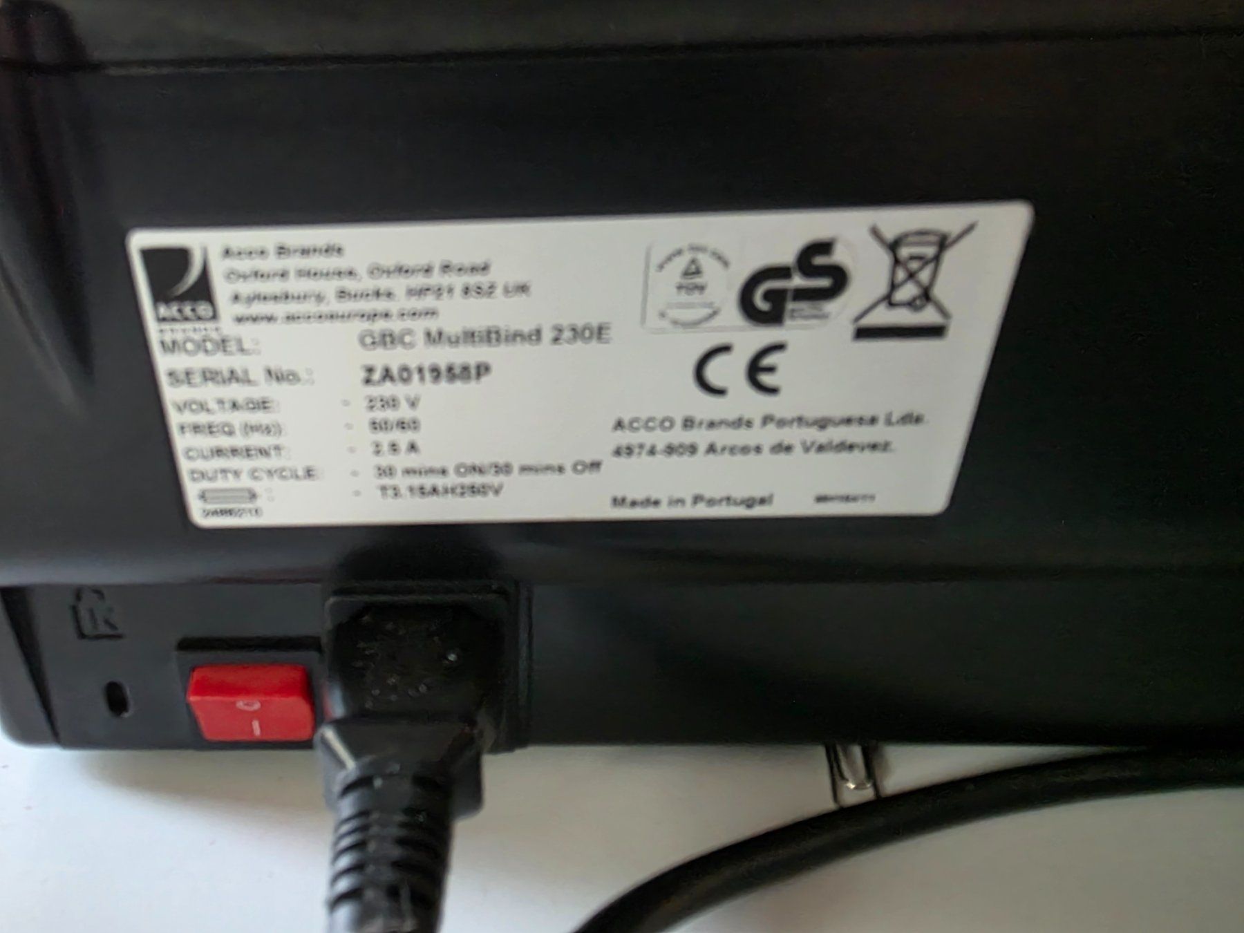 Macchine rilegatrici: Relieuse électrique GBC Multibind 230E – Nuovo (secondo la descrizione) da Basse-Nendaz venduto da Valbroarch 2