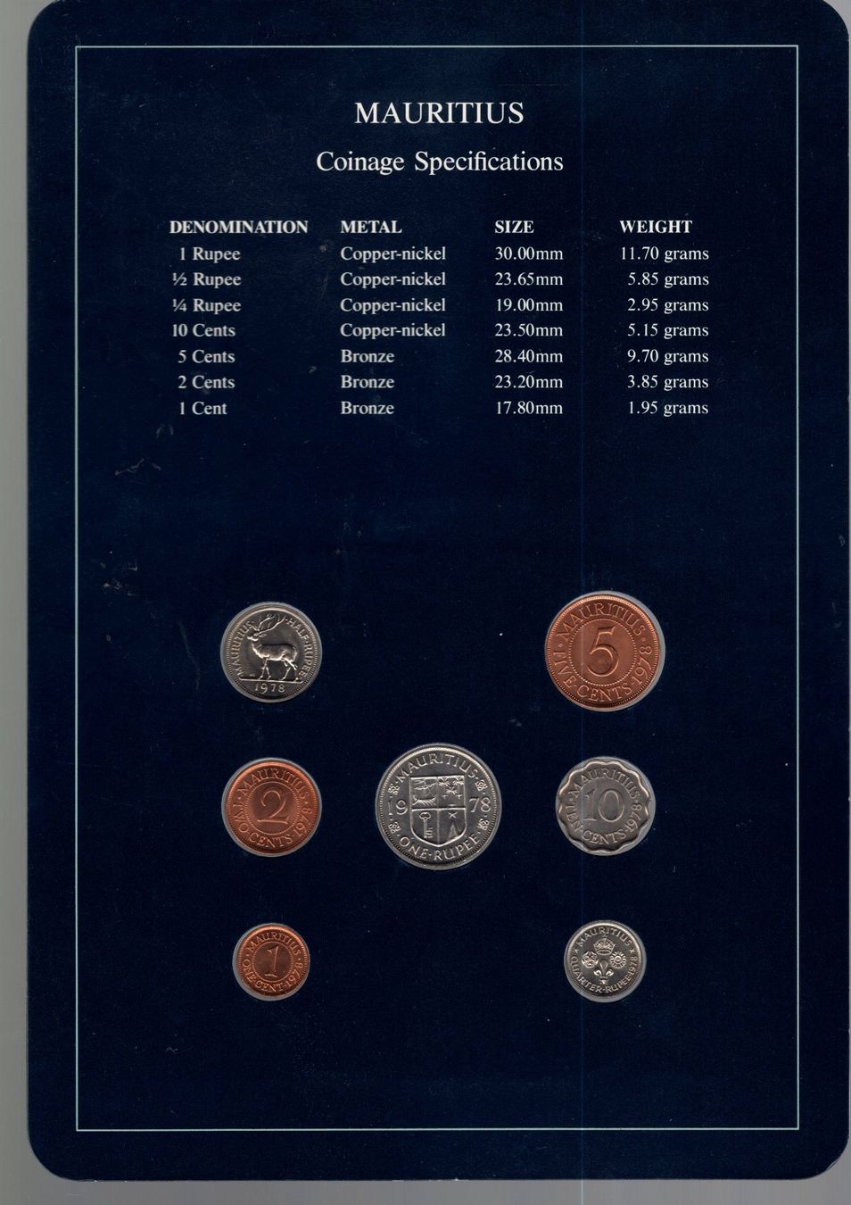Tutti le monete: Mauritius coins set UNZ – Nuovo (secondo la descrizione) da Leibstadt venduto da baroc333 1