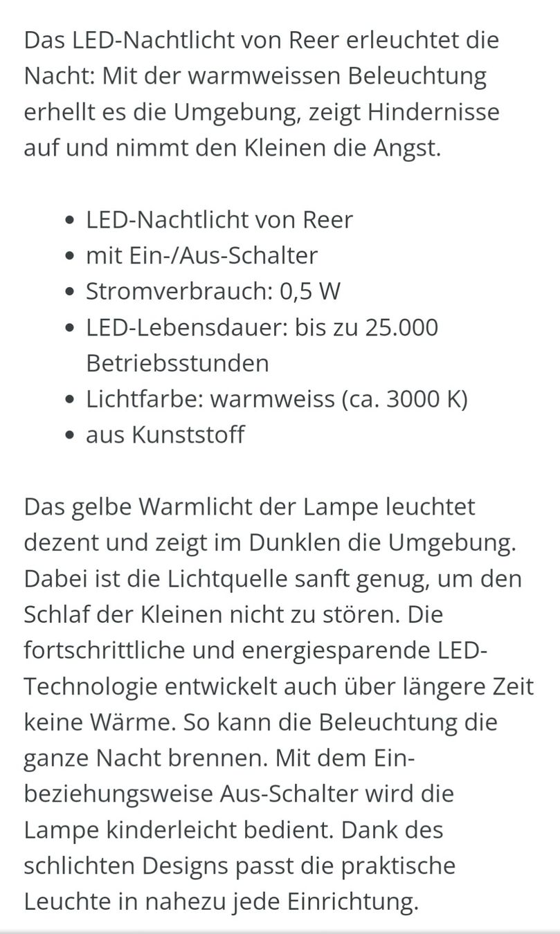 Lampade: LED-Nachtlicht (Neu) – Nuovo e nell'imballaggio originale da Schötz venduto da Alesig71 2