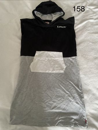 Levi's Hooded T-Shirt Weste Schwarz Kleid Grau Grösse 158