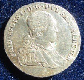Alle Münzen: Sachsen 2/3 oder 1/3 Taler 1797 - August, hist. Silbermünze – Gebraucht aus Luzern von Horoskop1 2