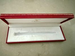 Must de Cartier Stifte Box Vintage Leder rot 404