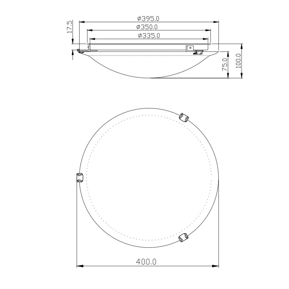 Lampadari & plafoniere: Deckenleuchte, Rund, Glasschirm – Nuovo (secondo la descrizione) da Kreuzlingen venduto da Smart-Light 4
