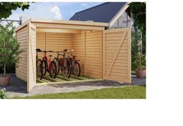 Fahrradgarage 4, naturbelassen - Gratis Versand