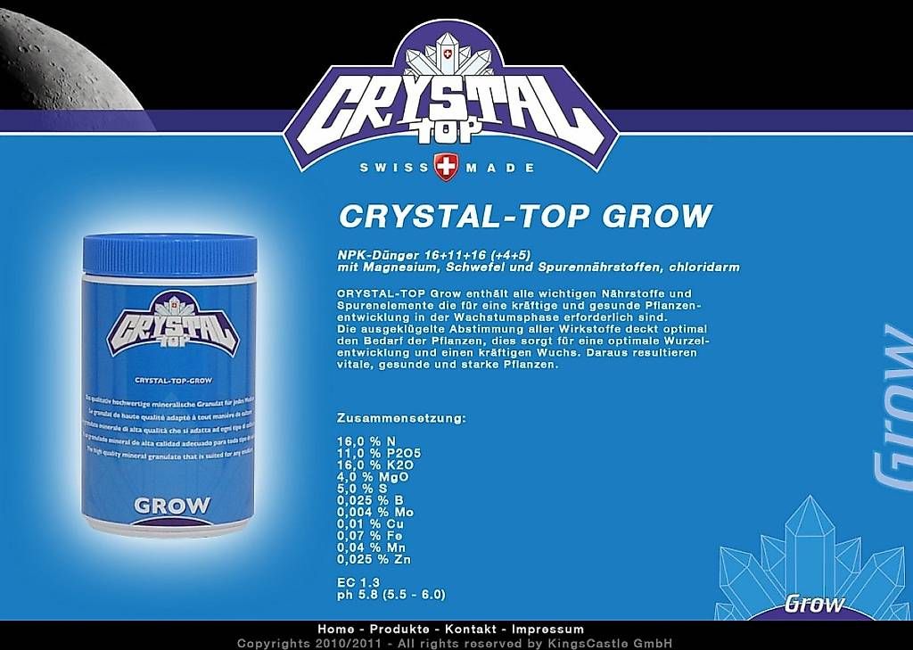Plantes & graines: Crystal Top Grow 5kg – Neuf (Voir description) à Domat/Ems par Sensimilla-Trading